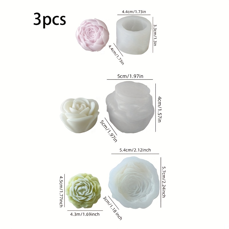 Soap Making Gel - Набор из 3 силиконовых форм для