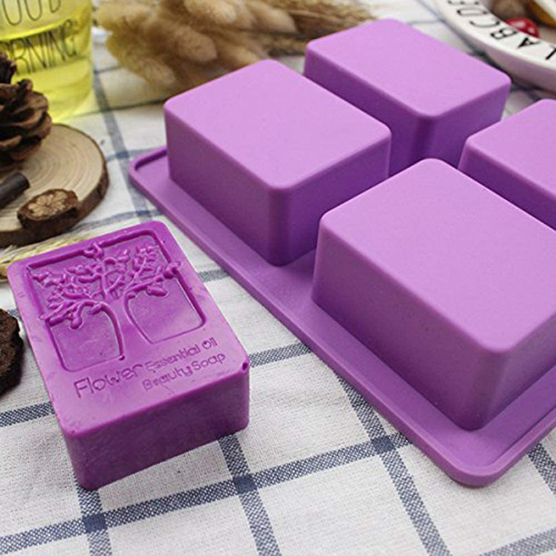 Soap Making Lye - Прямоугольная силиконовая форма для мыла «Дерево
