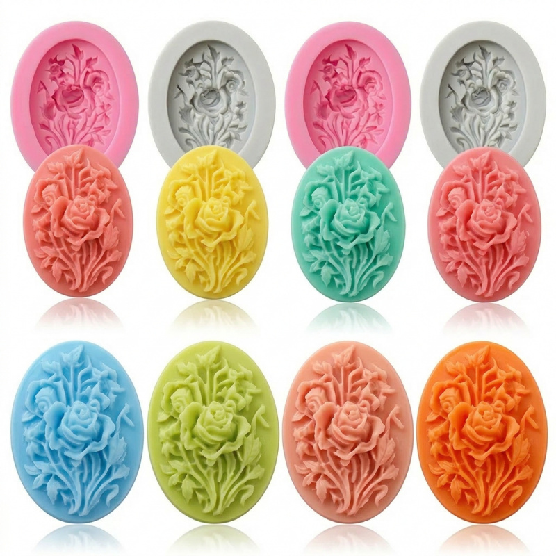 Soap Making Gel - 4 силиконовые формы в форме цветка,